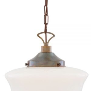 1920's Schoolhouse Pendant Light Glass & Globe Lights Great Lighting UK Ltd