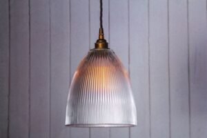 Corvera Small Prismatic Pendant Light 20cm Dia. Glass Jar & Mini Pendants Great Lighting UK Ltd