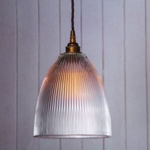 Corvera Small Prismatic Pendant Light 20cm Dia. Holophane Pendants Great Lighting UK Ltd