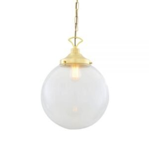 Riad Clear Globe Pendant Light 35cm Glass & Globe Lights Great Lighting UK Ltd