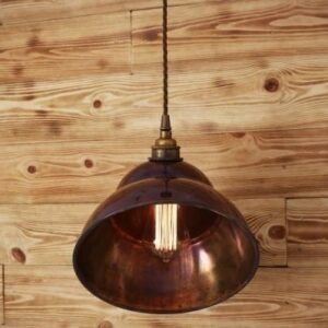 La Paz 24cm Cone Pendant Light Brass and Moroccan Pendants Great Lighting UK Ltd