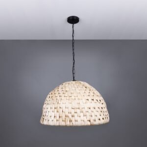 Betty Small Rattan Abaca Pendant Light 58cm Dia Rattan and Rafia Lighting Collection Great Lighting UK Ltd