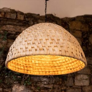 Large Betty Rattan Abaca Pendant Light 67cm Rattan and Rafia Lighting Collection Great Lighting UK Ltd