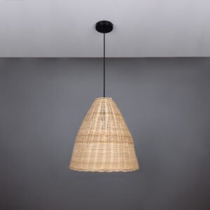 Small Altus Natural Rattan Pendant Light 40cm Rattan and Rafia Lighting Collection Great Lighting UK Ltd