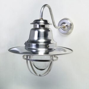 Silver Quayside Wall Mounted Industrial Light IP44 New Arrivals Great Lighting UK Ltd