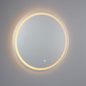 Soajo Circular Inner LED Bathroom Mirror 60cm Vanity Lights & LED Mirrors Great Lighting UK Ltd