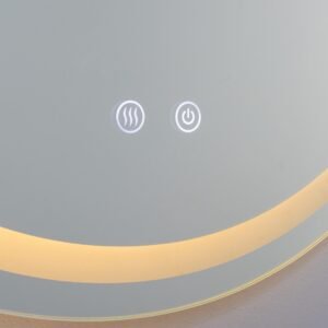 Soajo Circular Inner LED Bathroom Mirror 60cm Vanity Lights & LED Mirrors Great Lighting UK Ltd