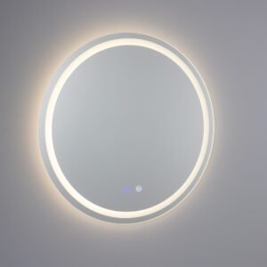 Soajo Circular Inner LED Bathroom Mirror 60cm Vanity Lights & LED Mirrors Great Lighting UK Ltd