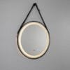 Sines Black Circular LED Bathroom Mirror 60cm Vanity Lights & LED Mirrors Great Lighting UK Ltd