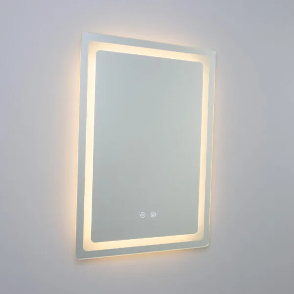 Seia Rectangle LED Bathroom Mirror 70x50cm Vanity Lights & LED Mirrors Great Lighting UK Ltd