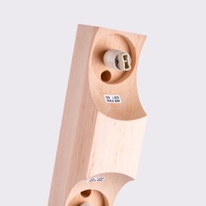 BULBO Wall and Ceiling Light - Natural Wood / 2 Lights Bedroom Wall Lights Great Lighting UK Ltd