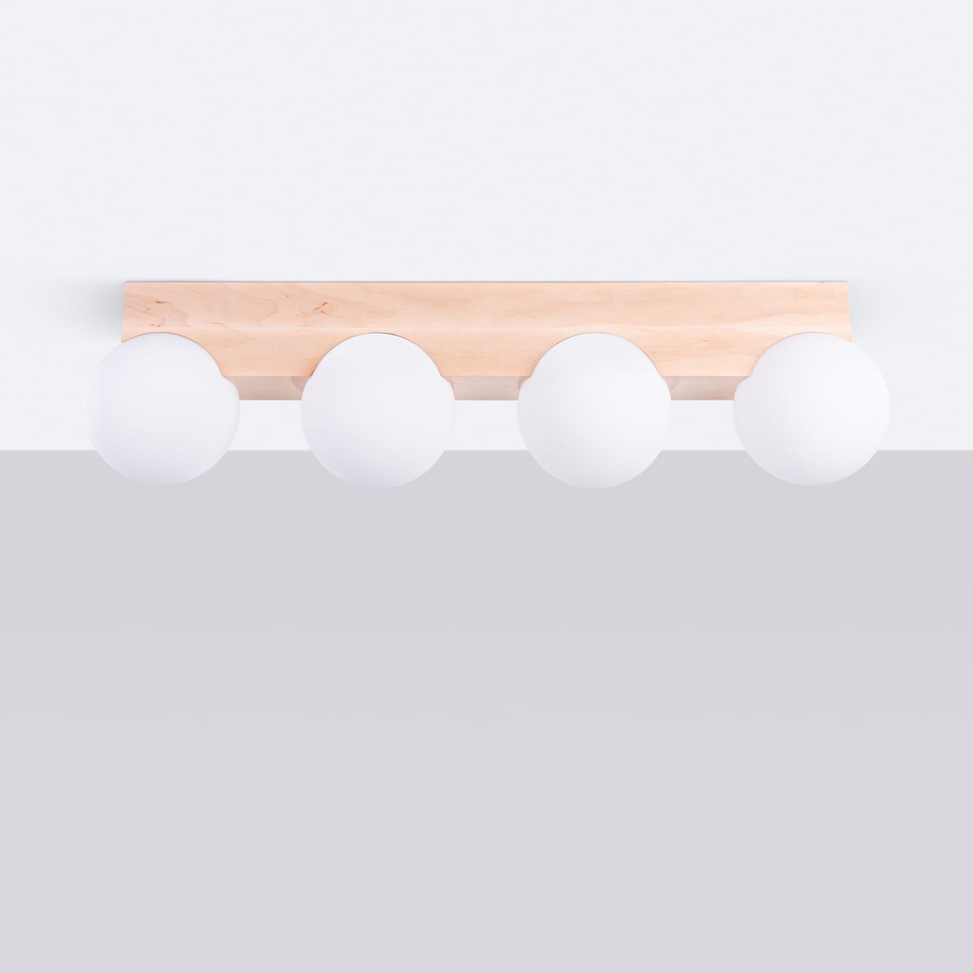 Ceiling lamp BULBO 4 natural wood Uncategorized Great Lighting UK Ltd