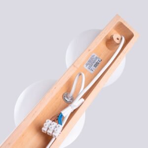 BULBO Wall and Ceiling Light - Natural Wood / 4 Lights Hallway Ceiling Lights Great Lighting UK Ltd