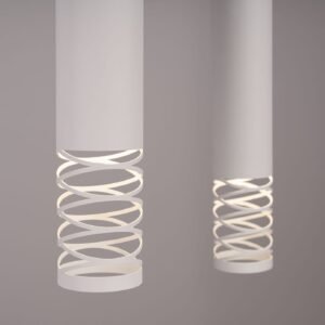 LAMI Pendant Light - Double / White Bar & Linear Pendant Lights Great Lighting UK Ltd