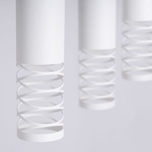 LAMI Pendant Light - Triple Linear / White Bar & Linear Pendant Lights Great Lighting UK Ltd