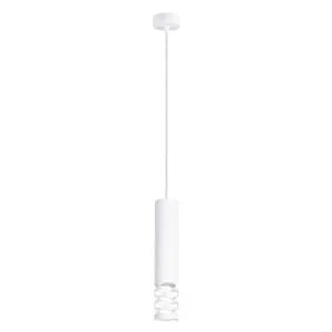 LIRO Pendant Light - Single / White Cylinder Pendant Lights Great Lighting UK Ltd