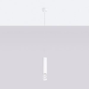 LIRO Pendant Light - Single / White Cylinder Pendant Lights Great Lighting UK Ltd