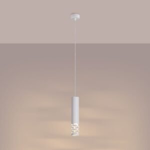 LIRO Pendant Light - Single / White Cylinder Pendant Lights Great Lighting UK Ltd