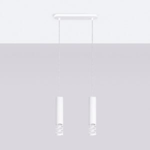 LIRO Pendant Light - Double / White Bar & Linear Pendant Lights Great Lighting UK Ltd