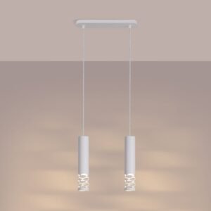 LIRO Pendant Light - Double / White Bar & Linear Pendant Lights Great Lighting UK Ltd