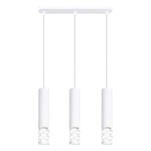 LIRO Pendant Light - Triple Linear / White Bar & Linear Pendant Lights Great Lighting UK Ltd