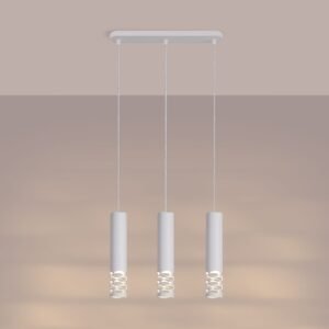 LIRO Pendant Light - Triple Linear / White Bar & Linear Pendant Lights Great Lighting UK Ltd