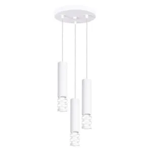 LIRO Pendant Light - Triple Cluster / White Cylinder Pendant Clusters Great Lighting UK Ltd