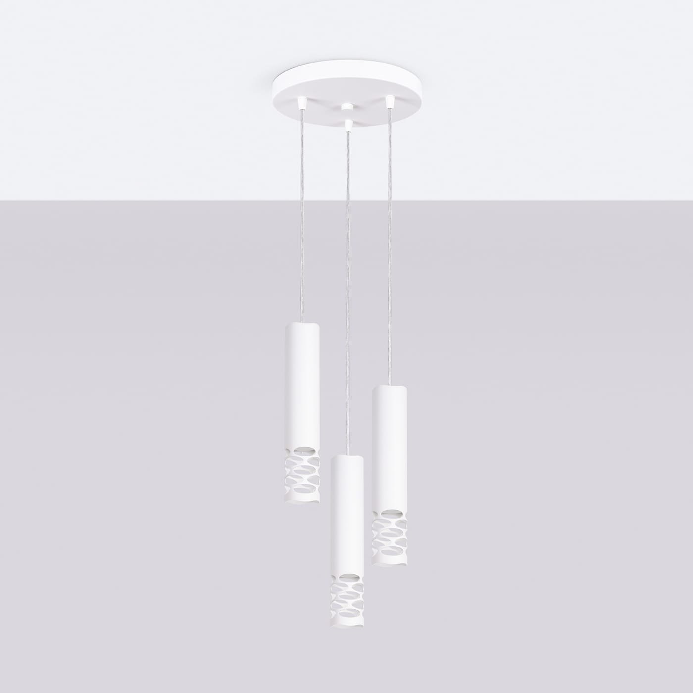 Pendant lamp LIRO 3P white Uncategorized Great Lighting UK Ltd