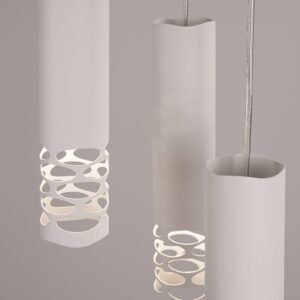 LIRO Pendant Light - Triple Cluster / White Cylinder Pendant Clusters Great Lighting UK Ltd