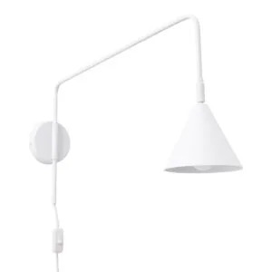 Switched NOX Wall Light - White Bedroom Wall Lights Great Lighting UK Ltd