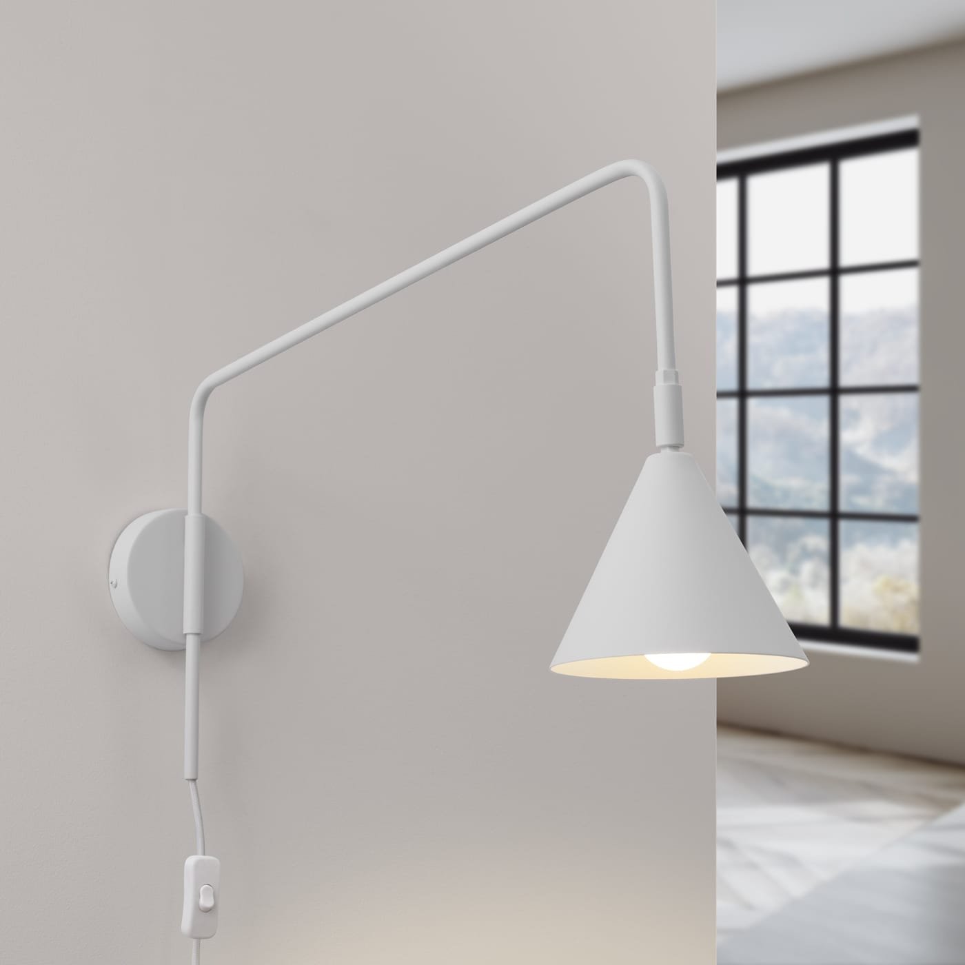 NOX Wall Light - White Living Room Wall Lights Great Lighting UK Ltd