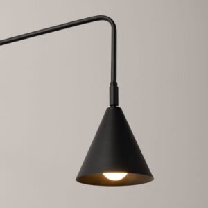 Switched NOX Wall Light - Black Bedroom Wall Lights Great Lighting UK Ltd