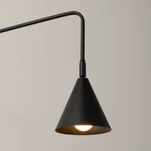 Switched NOX Wall Light - Black Bedroom Wall Lights Great Lighting UK Ltd