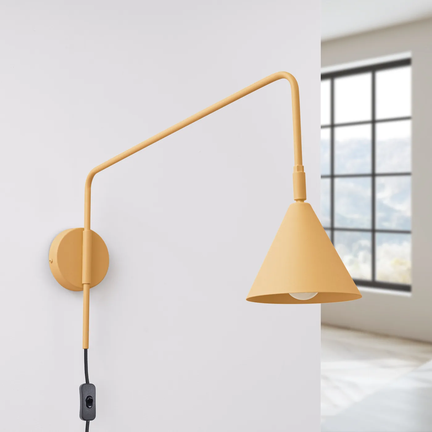 Switched NOX Wall Light - Gold Bedroom Wall Lights Great Lighting UK Ltd