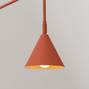 Switched NOX Wall Light - Red Ochre Bedroom Wall Lights Great Lighting UK Ltd