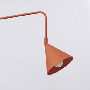 Switched NOX Wall Light - Red Ochre Bedroom Wall Lights Great Lighting UK Ltd