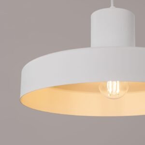 BILO Pendant Light - White Bedroom Pendant Lights Great Lighting UK Ltd