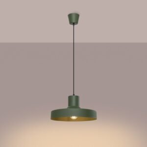 BILO Pendant Light - Olive Green Bedroom Pendant Lights Great Lighting UK Ltd