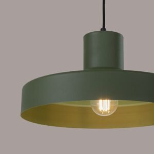 BILO Pendant Light - Olive Green Bedroom Pendant Lights Great Lighting UK Ltd