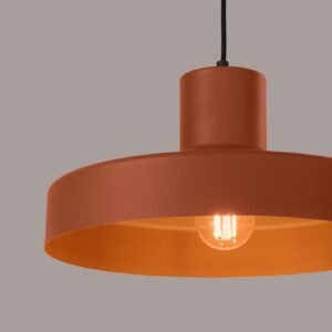BILO Pendant Light - Red Ochre Bedroom Pendant Lights Great Lighting UK Ltd