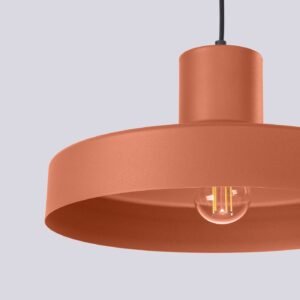 BILO Pendant Light - Red Ochre Bedroom Pendant Lights Great Lighting UK Ltd