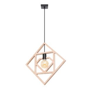 CARO Pendant Light - Natural Beech Modern Pendant Lights Great Lighting UK Ltd