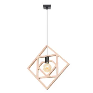 CARO Pendant Light - Natural Beech Kitchen Pendant Lights Great Lighting UK Ltd