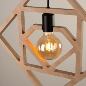 CARO Pendant Light - Natural Beech Kitchen Pendant Lights Great Lighting UK Ltd