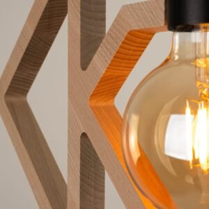 CARO Pendant Light - Natural Beech Kitchen Pendant Lights Great Lighting UK Ltd