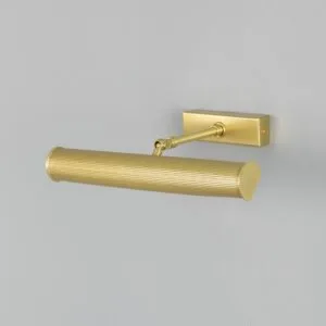 Cambridge Adjustable Reeded Brass Picture Light | 35.5cm | Choice of Finishes Picture & Poster Lights Great Lighting UK Ltd