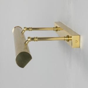 Cambridge 60 cm Adjustable Picture Light | Choice of Reeded Brass Finishes Picture & Poster Lights Great Lighting UK Ltd