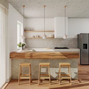 Mab Concrete & Wood Pendant Light Concrete Lighting Great Lighting UK Ltd
