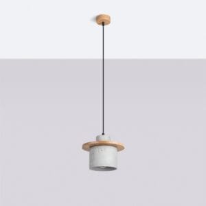 Mab Concrete & Wood Pendant Light Concrete Lighting Great Lighting UK Ltd