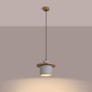 Mab Concrete & Wood Pendant Light Concrete Lighting Great Lighting UK Ltd